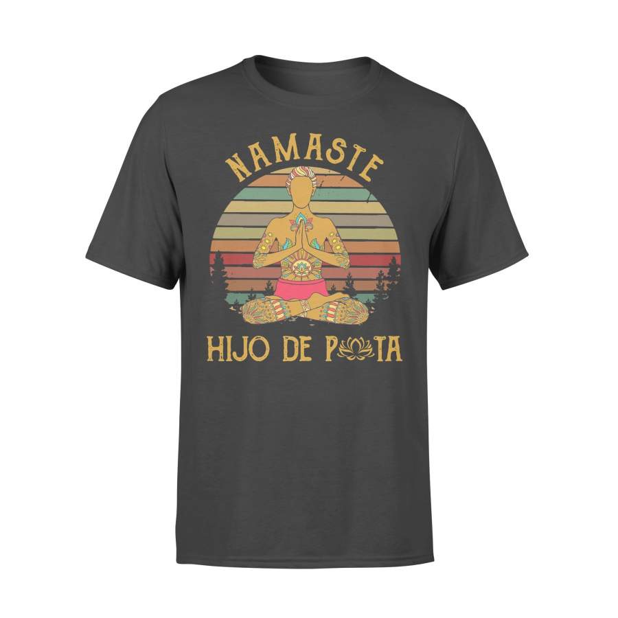 Yoga Peace Namaste Hijo De Puta Vintage T-shirt