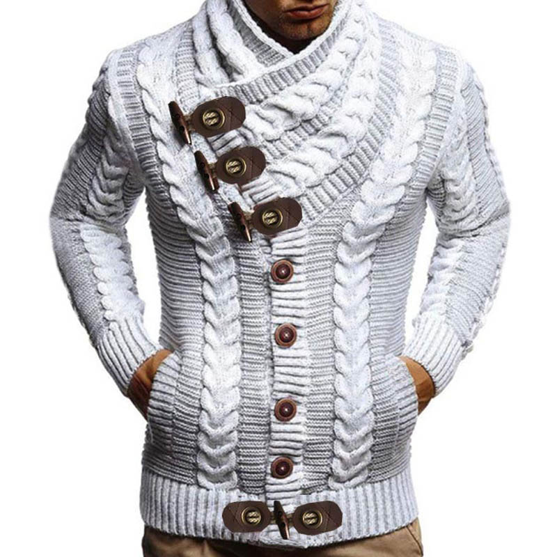 Autumn Winter Turtleneck Sweater Men 2021 New Casual Solid Knitted Cardigan Men FullSleeve Slim Mens Oversized Sweaters Coat men alx