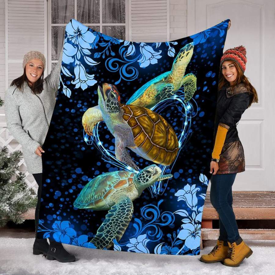 Custom Blanket I Love Beautiful Turtles  Blanket – Fleece Blanket