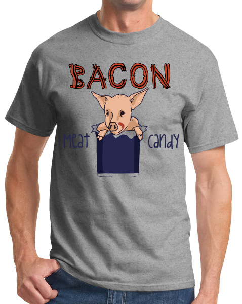 Bacon Is Meat Candy – Bbq Lover Ron Swanson Fan Funny Pork T-Shirt