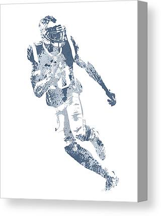 Josh Gordon New England Patriots Water Color Pixel Art 1 Joe Hamilton Canvas Print