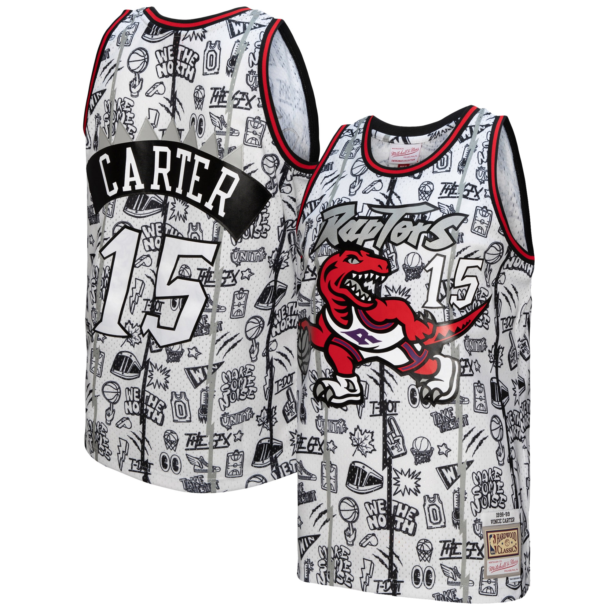 Vince Carter Toronto Raptors Mitchell & Ness 1998/99 Swingman Jersey – White