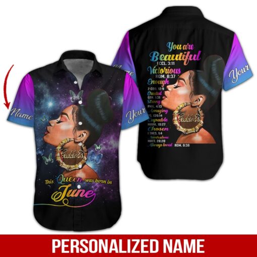 June Girl Custom Name Aloha Hawaii Shirts For Men Women Ha90868