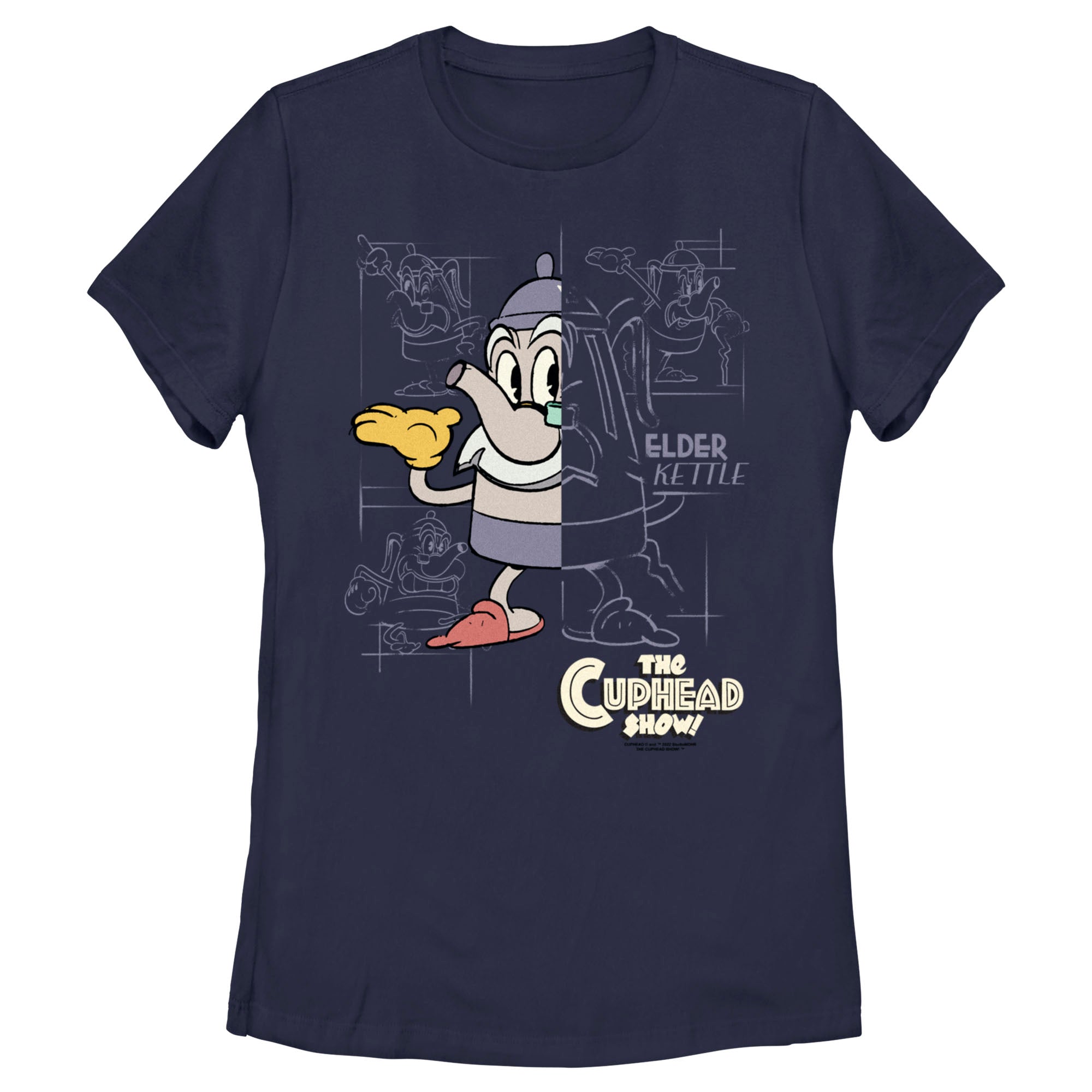 Women’S The Cuphead Show! Elder Kettle Sketch T-Shirt