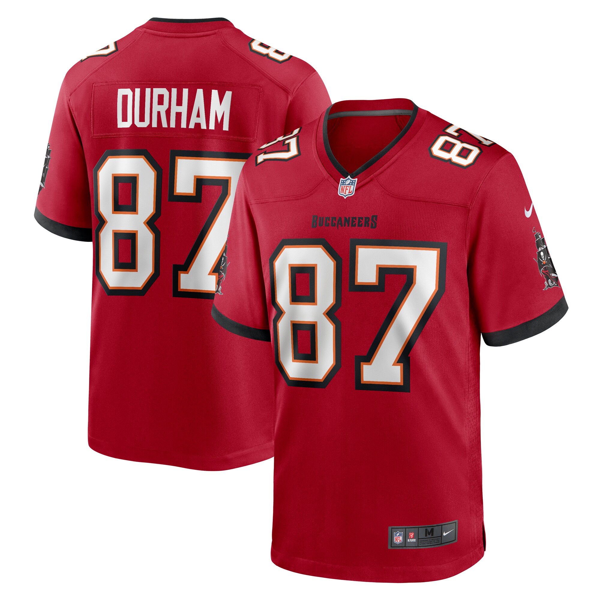 Men’s Tampa Bay Buccaneers Payne Durham  Red  Game Jersey