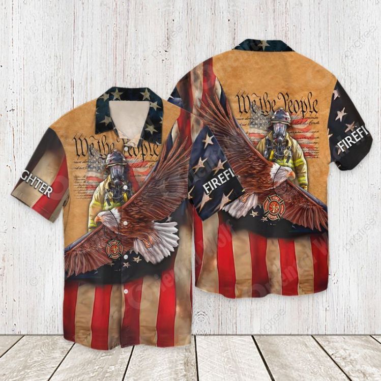 Of July Independence Day Memorial Firefighter Hawaii Shirt Ha53844