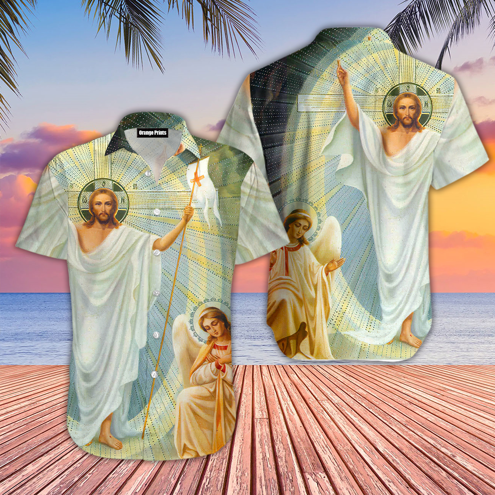 Happy Easter Sunday Jesus Is Risen Christians Aloha Hawaii Shirts For Men And Women Ha20873