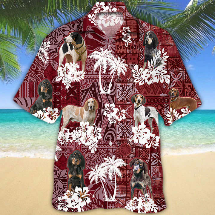 Coonhound Red Hawaii Gift For Dog Lover Animal Summer Hawaii Shirt Men Ha86639