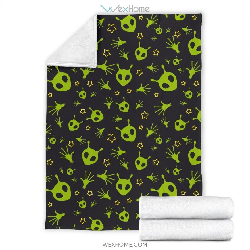 Alien Pattern Print Design 02 Premium Blanket