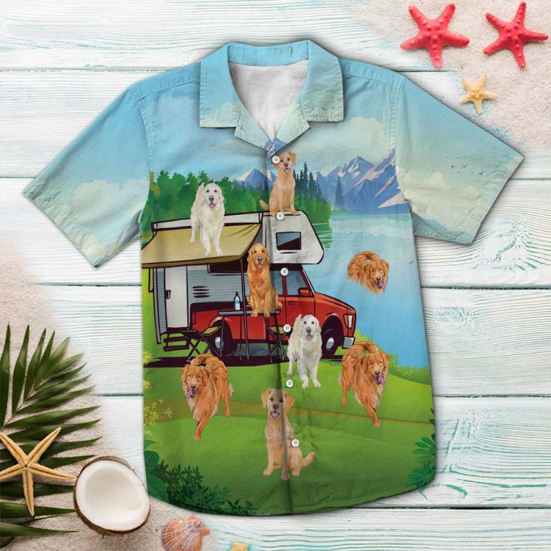 The Life Is Good With Golden Retriever G5722 – Hawaiian Shirt