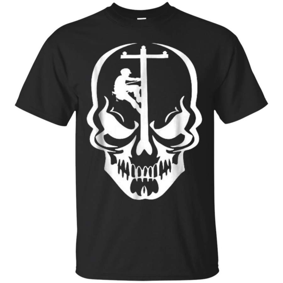 AGR Lineman Skull Humor Sarcastic Tshirt Jaq T-shirt