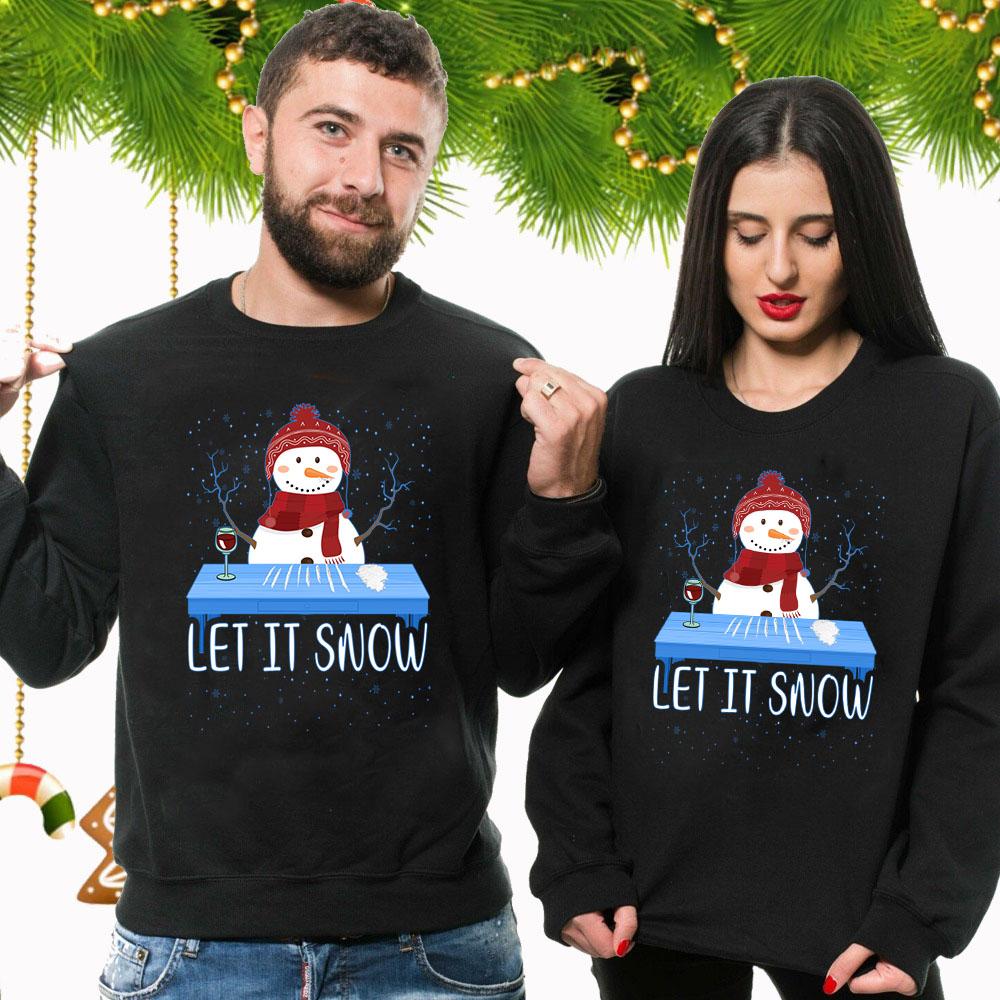 Cocaine Snow Man Let It Snow Ugly Christmas Gift Sweatshirt