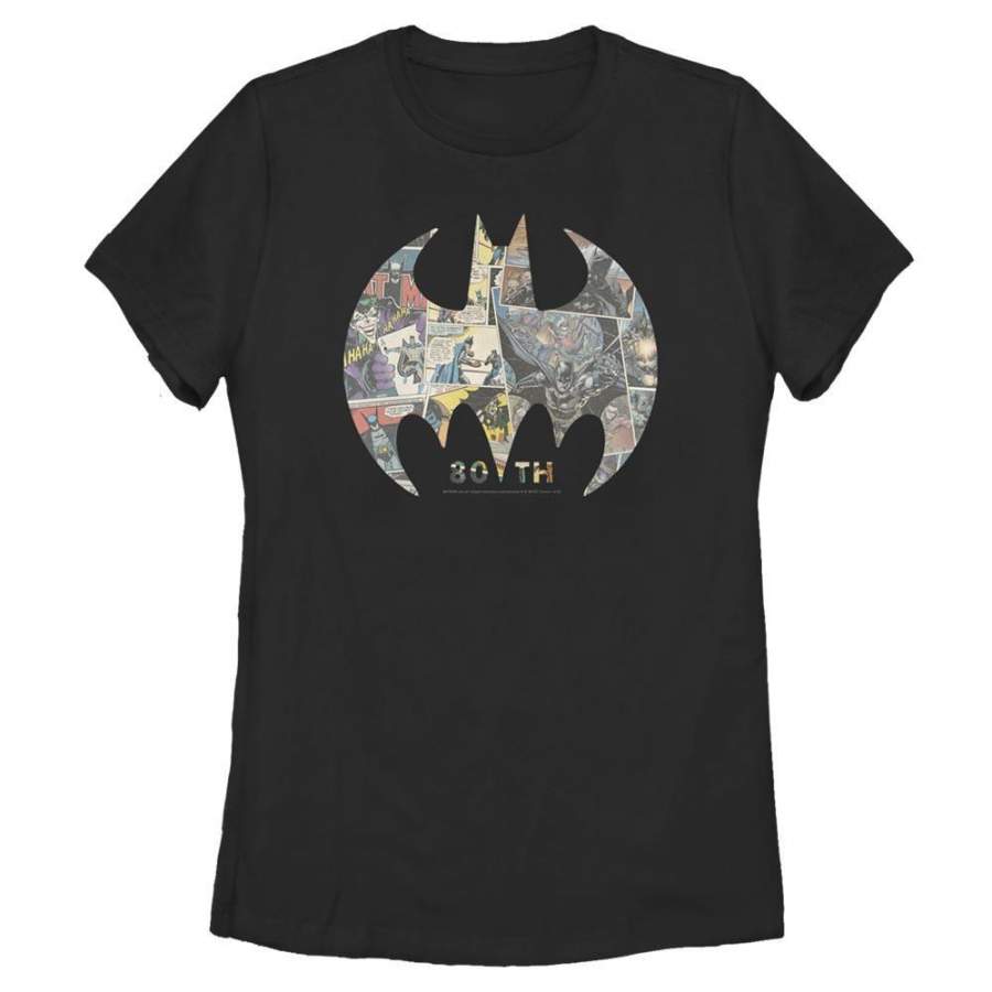 Batman 80th Anniversary Comics – DC Comics: Batman Black T-Shirt, Women’s