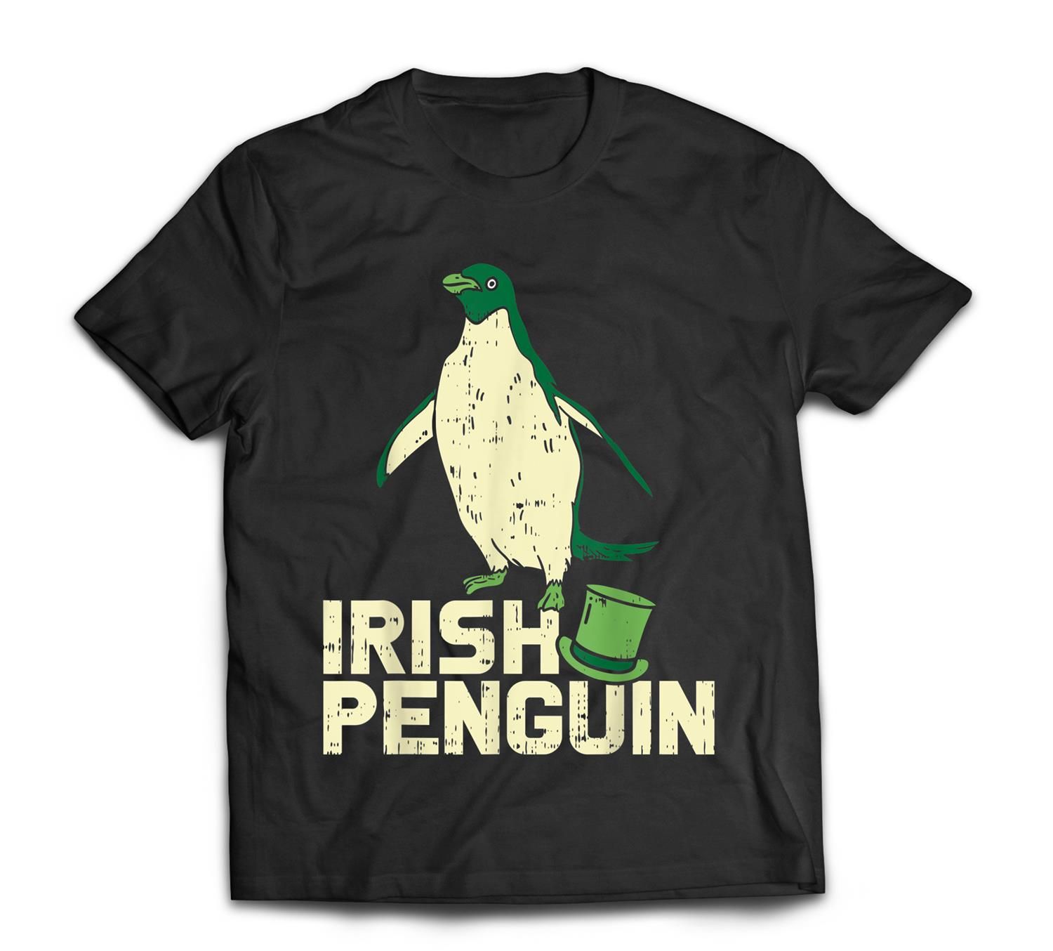 Green Irish Penguin Cute St Patricks Day Animal Lover Gift T-Shirt