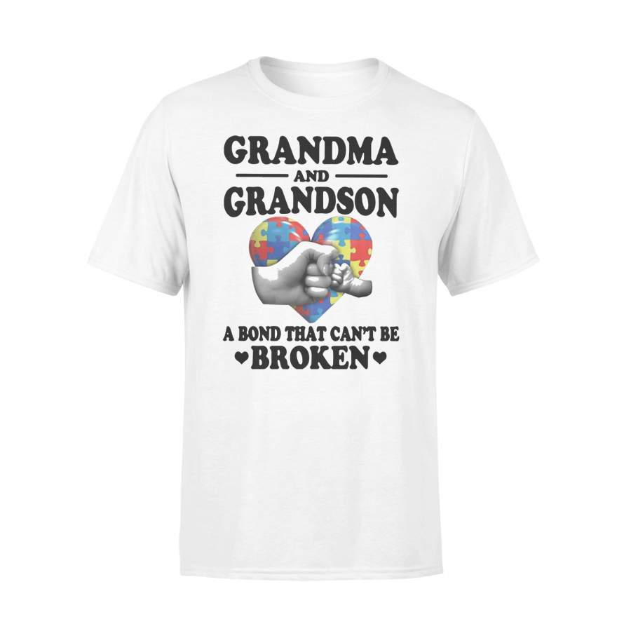 Grandma And Grandson A Bond That Can’t Be Broken Autism Awareness T-shirt