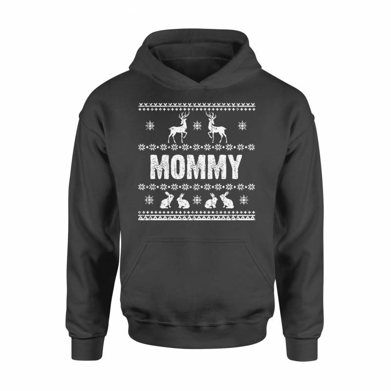 Ugly Reindeer Rabbit Mommy Christmas Gift Hoodie