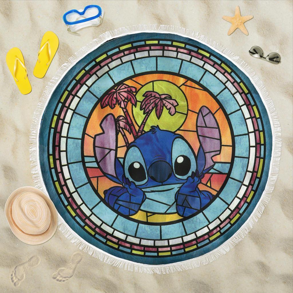 Stitch Beach Blanket Stained Glass Style Cute Idea