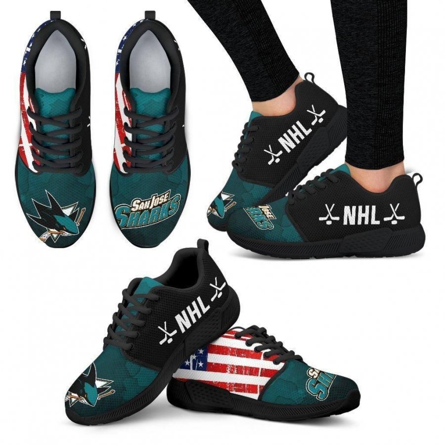 Simple Fashion San Jose Sharks Shoes Athletic Sneakers #309