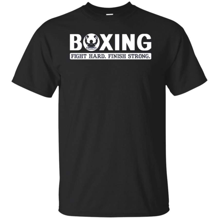 AGR Boxing Fight Hard,finish Strong Shirt | Boxing Tee Shirt