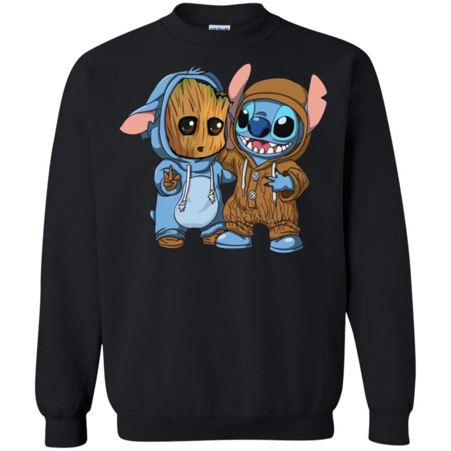 Stitch and Baby Groot Sweatshirt T-Shirt