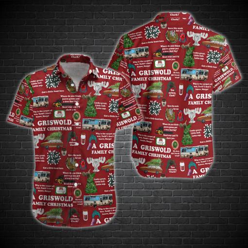 Christmas Amazing Merry Red Unisex Hawaii Aloha Shirts Ha35081