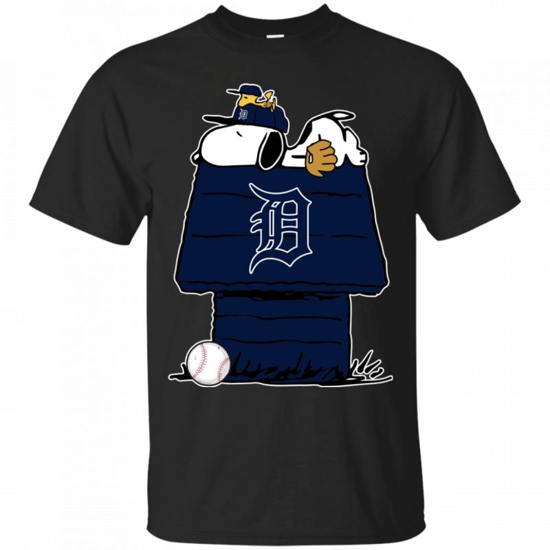 Detroit Tigers Baseball Snoopy The Peanuts T shirts Sweatshirts Hoodies