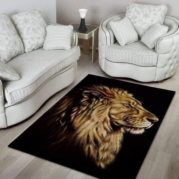 Lion Art Face Rug Dh Rectangle Rug