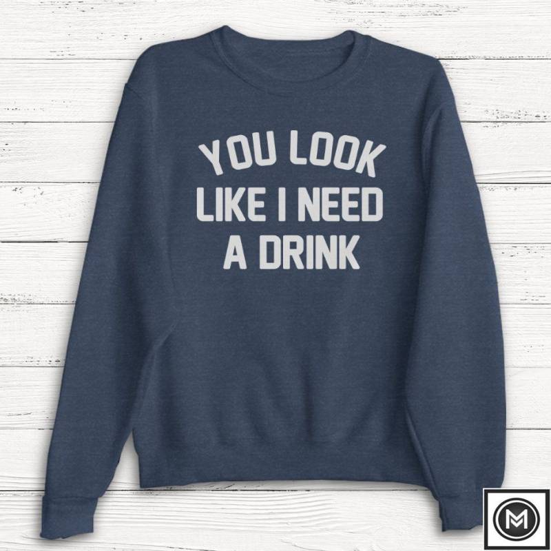 Crushtee Drinking Sweatshirt, Alcohol Sweatshirt, Funny Shirt, Cute Shirt, Gift, Humor, Brunch, Ladies Unisex Shirt, Tequila, Wine, Unisex Long Sleeve Hoodie