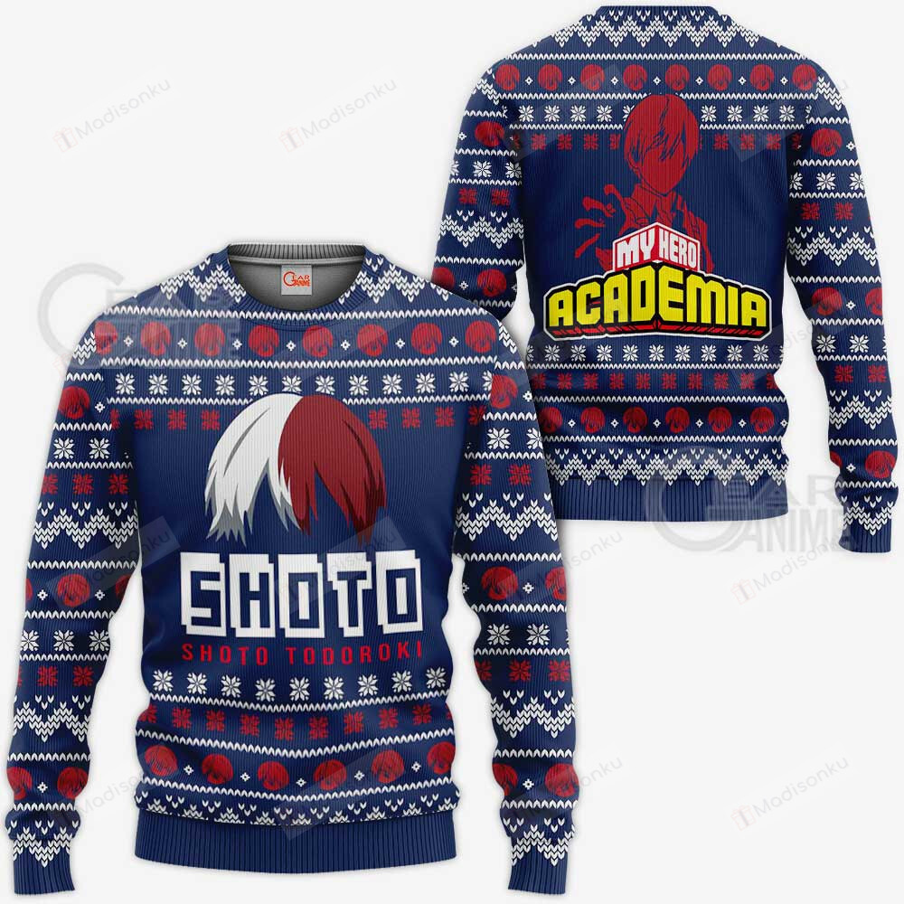 Shoto Todoroki My Hero Academia Anime Ugly Christmas Sweater