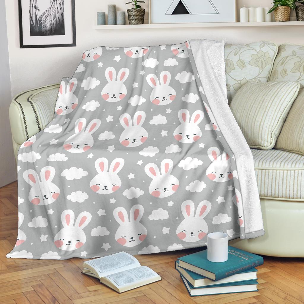 Rabbit Cloud Pattern Premium Blanket