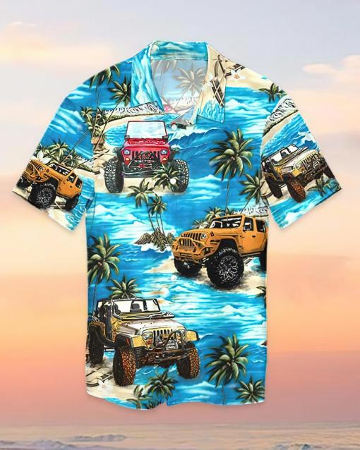 Beach Jeep On Blue Summer Vibe Unisex Hawaii Shirts Ha100909