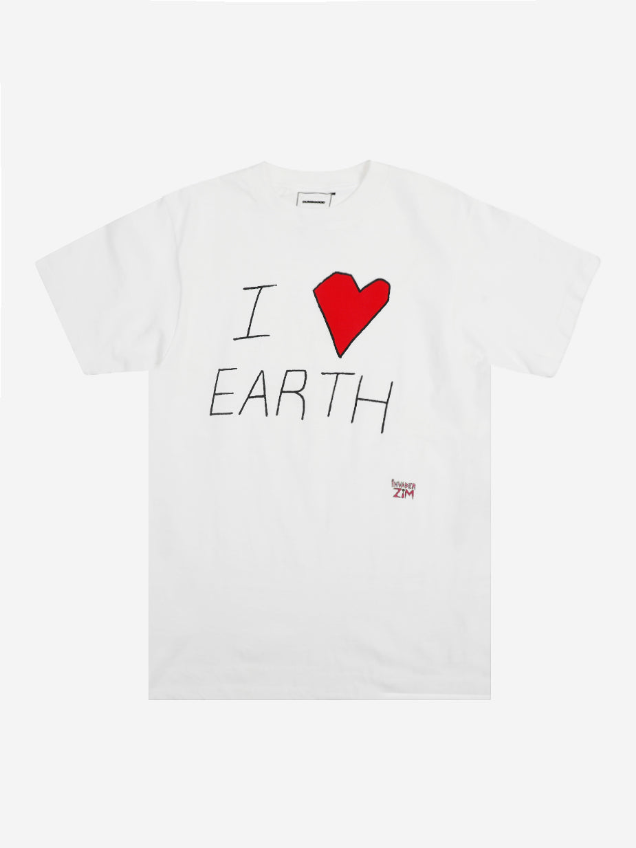 I Love Earth White Tee