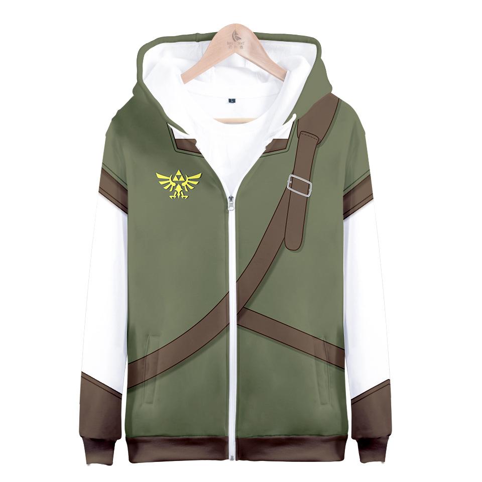 The Legend of Zelda 3D Print Zipper Hooded Jacket Hoodies