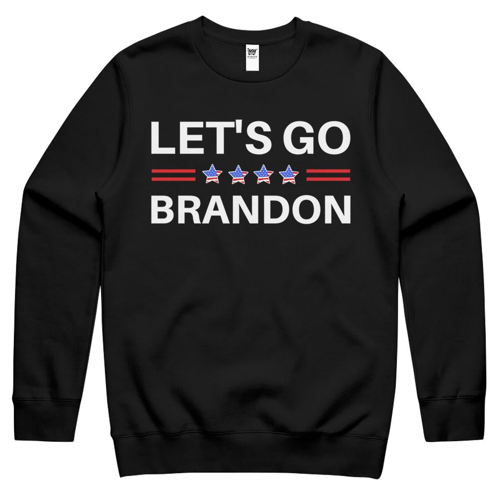 Let’S Go Brandon Conservative Us Flag Women Men Crewneck Sweatshirt