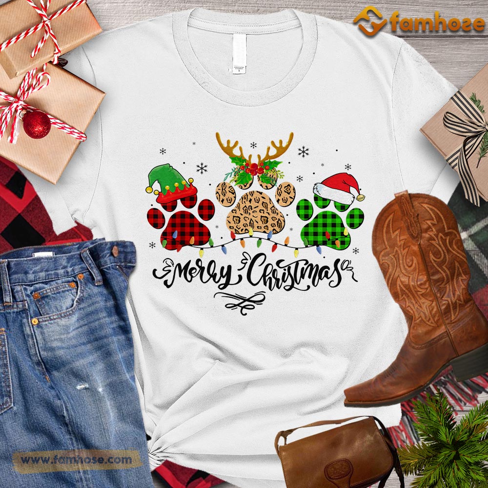 Christmas Dog T-Shirt, Merry Christmas Dogshoe Elf Reindeer Gift For Dog Lovers, Dog Owners, Dog Tees