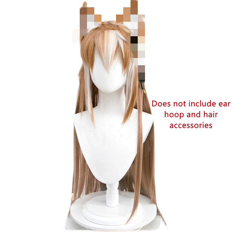 Anime Game Genshin Impact Miss Hina Cosplay Wig Gorou Sexual Transformation Hina Party Halloween Wig Woman Gorou Ears Headwear alx