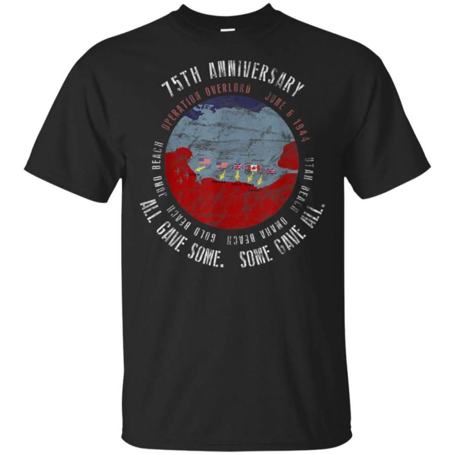 D-Day 75th Anniversary Some Gave All Invasion Map Vintage T-Shirt