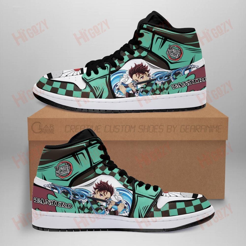 Tanjiro Sneakers Water Breathing Custom Anime Demon Slayer Shoes