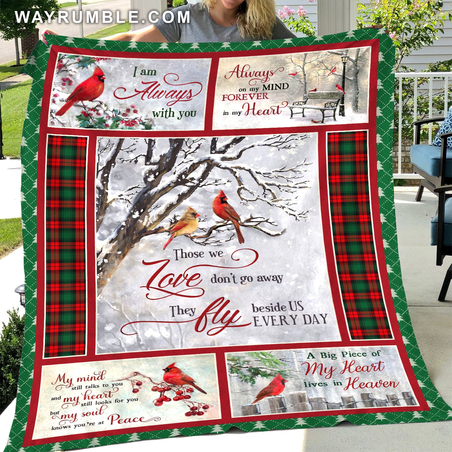 Heaven – Cardinal – Those We Love Don’T Go Away, They Fly Beside Us Everyday – Blanket