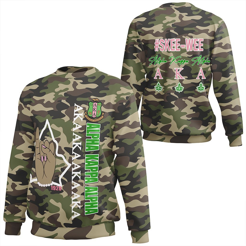 Alpha Kappa Alpha Camouflage Style Sweatshirt J09