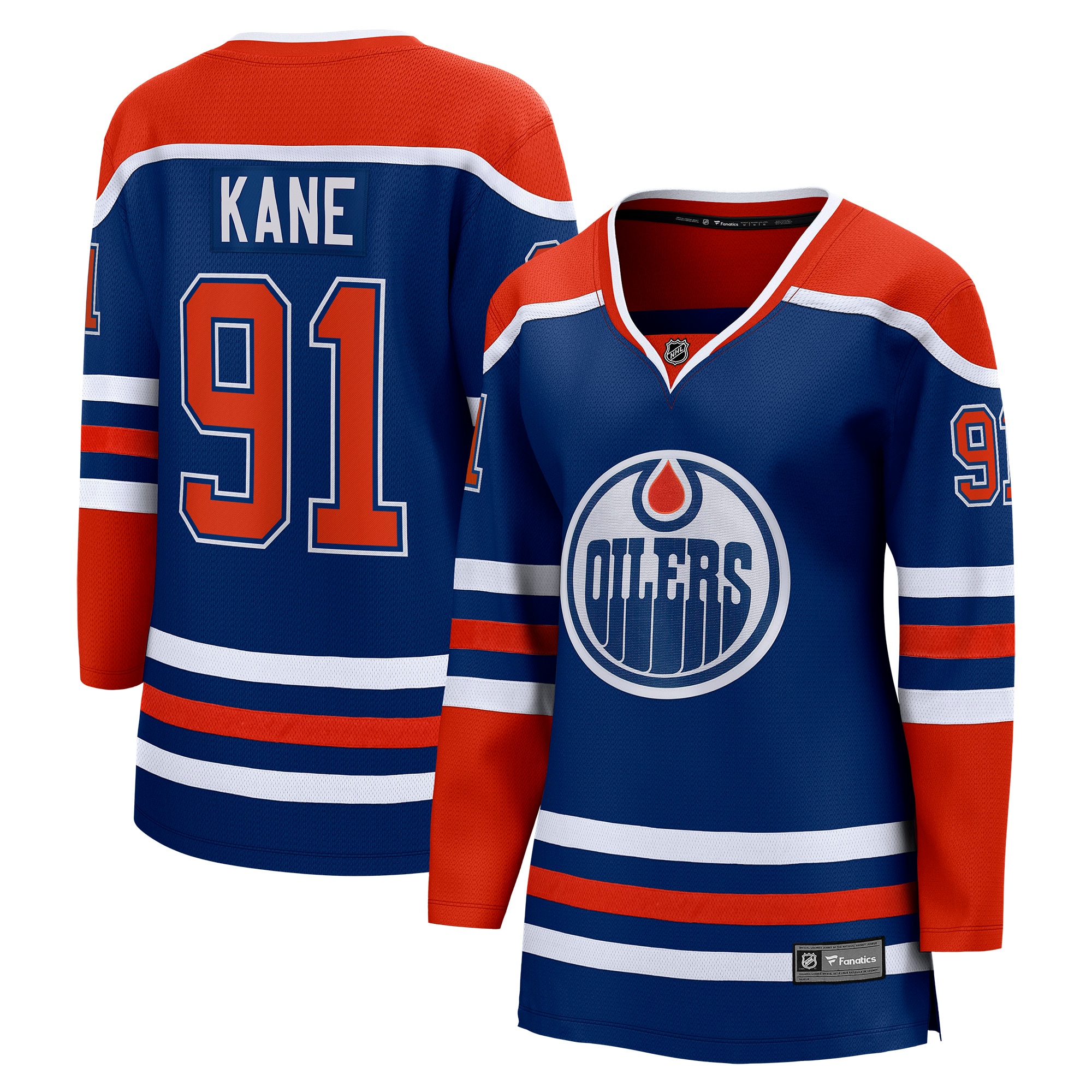 Women's Edmonton Oilers Evander Kane Royal Home Breakaway Player Jersey