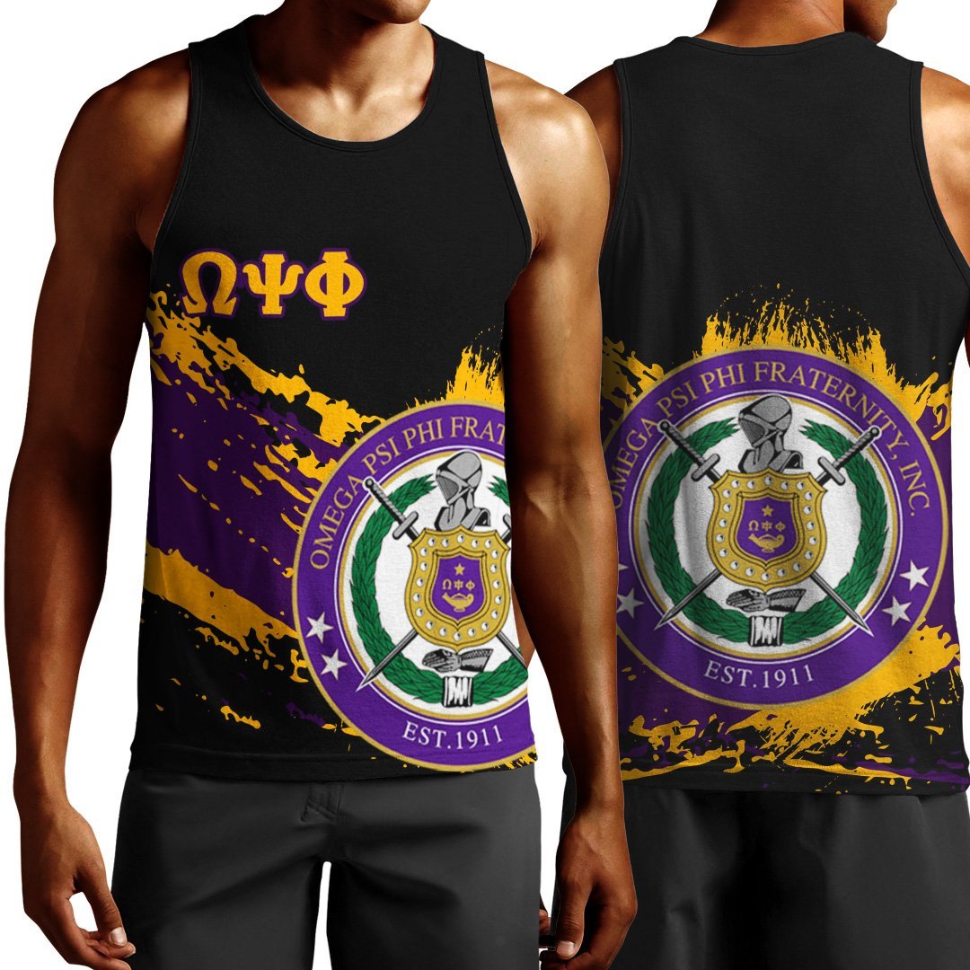 Wonderprint Tank Top Omega Psi Phi Men Tank Top Tip Style