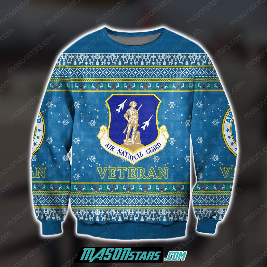 3D ALL OVER PRINT AIR NATIONAL GUARD VETERAN UGLY SWEATER