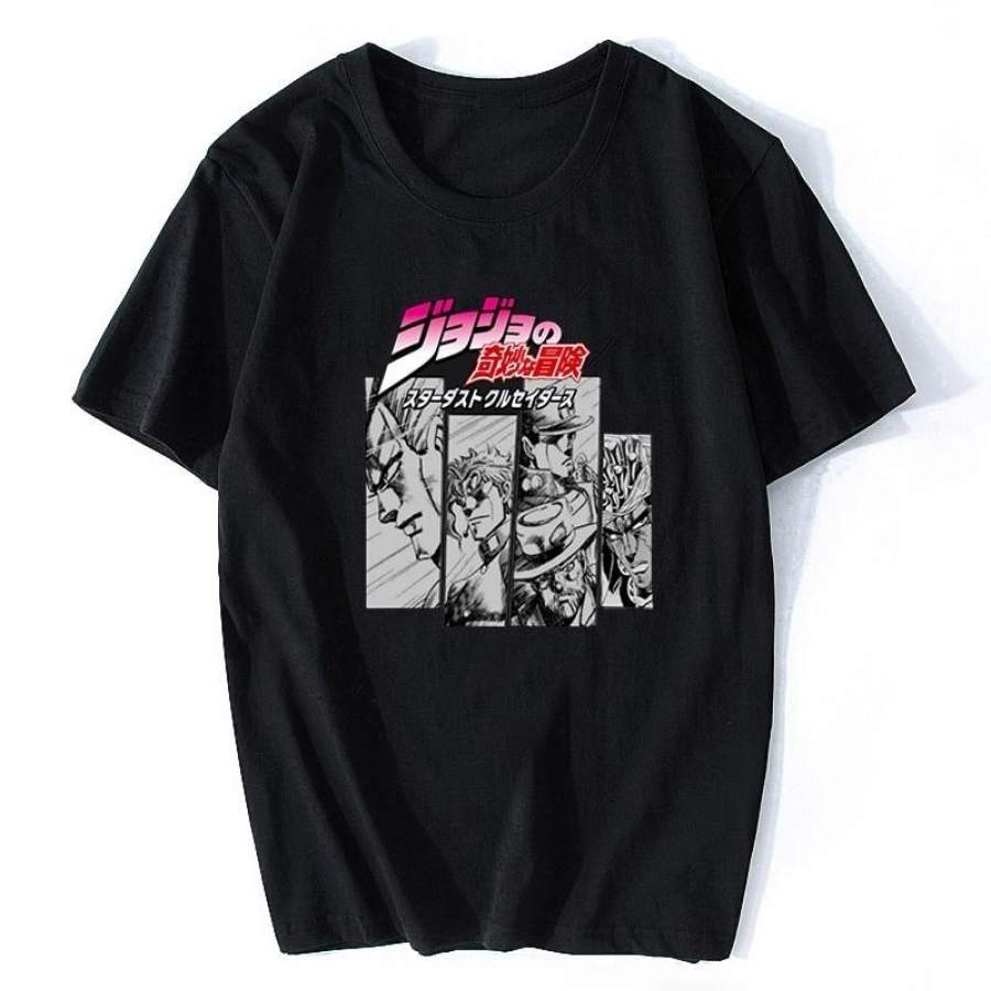 Jojos Bizarre Adventure Vintage Men Manga T-shirt Anime Shirt