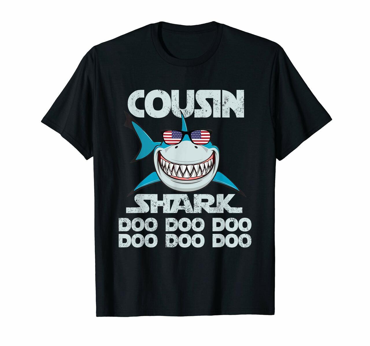 Cousin Shark T Shirt Doo Doo Funny Fathers Day Gift