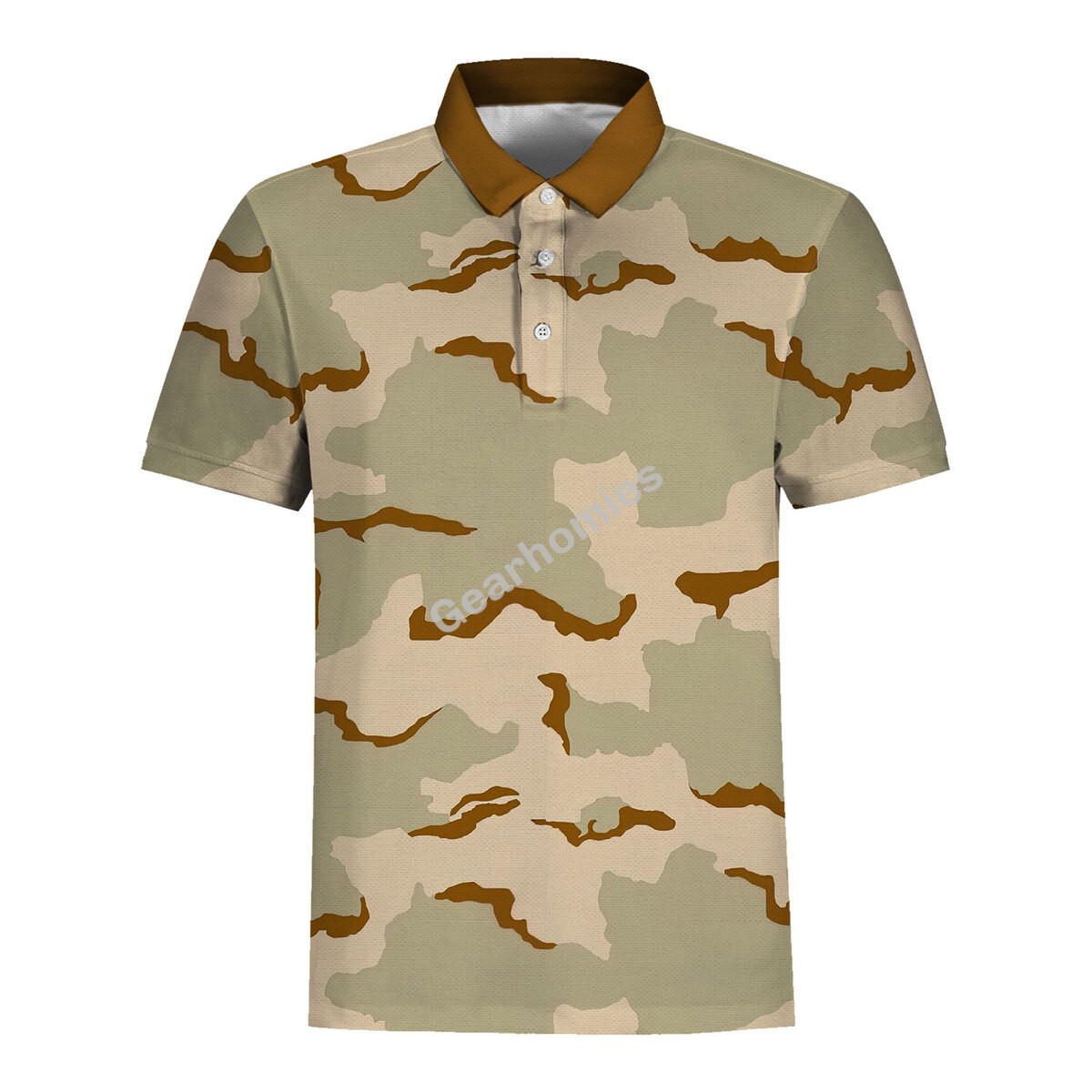 American American Desert Combat Uniform (Dcu) Camo Polo Shirt