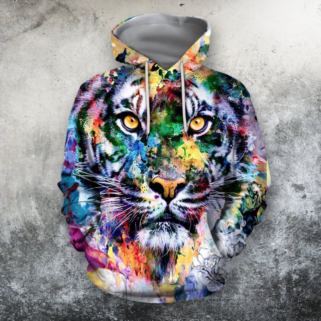 3D All Over Print Tiger Hoodie Adult 3D All Over Print, 3D Hoodie For Men & Women