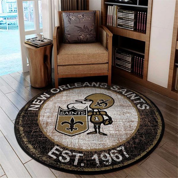 The 20 Rug New Orleans Saints Living Room Round Carpet RR111104, Christmas Gift Floor Decor