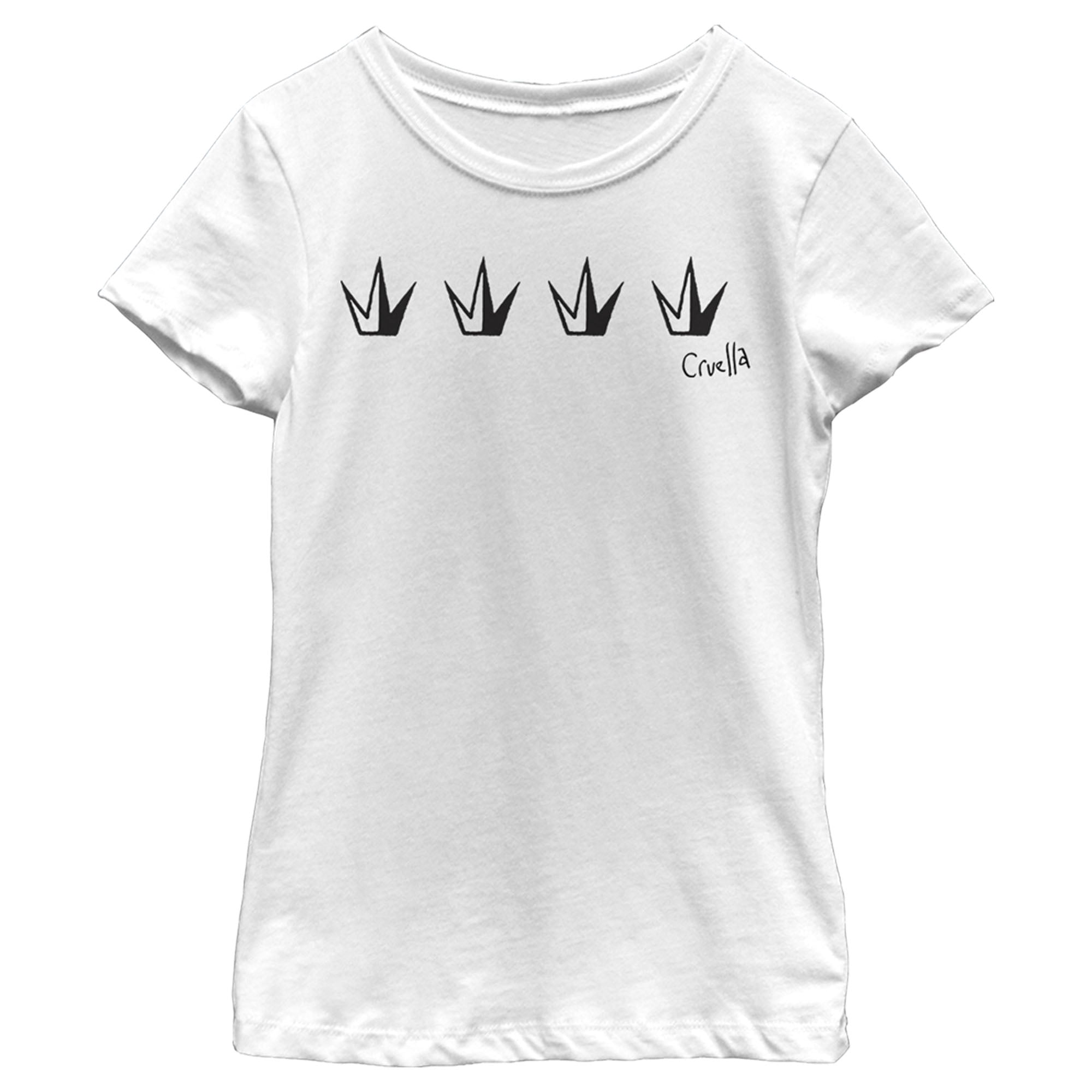 Cruella Girl’S Crowns Logo  T-Shirt