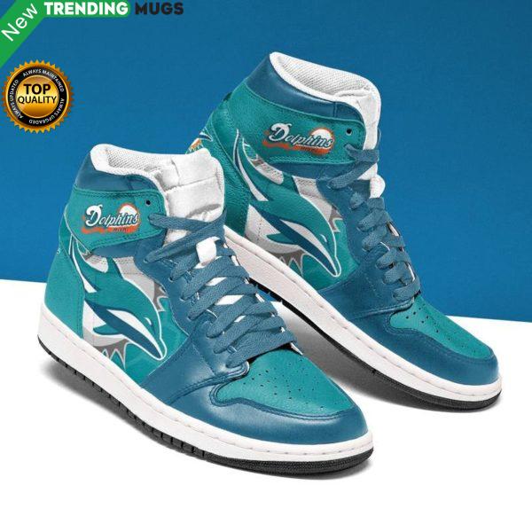 Miami Dolphins 2 Men Jordan Shoes Unique Football Custom Sneakers